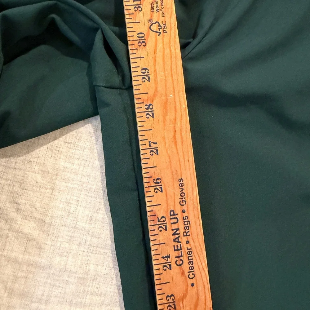 Adidas Mens Joggers Forest Green Three Stripe Track Pants Zipper Pockets Medium